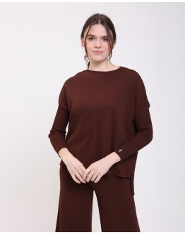 SHORT TUNIC BROWN