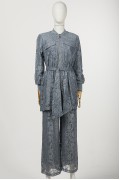 LACE SUIT WITH PANTS / GRAY 6352