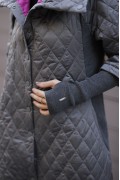 QUILTED COAT / GRAY