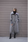 QUILTED COAT / GRAY