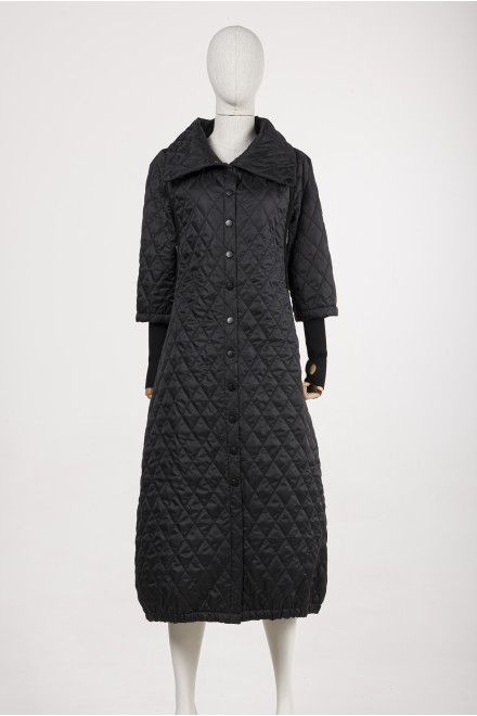 QUILTED COAT / BLACK 6378