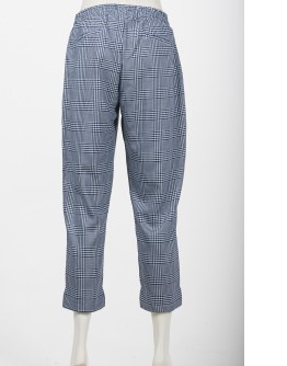 PLAID PANTS / NAVY BLUE