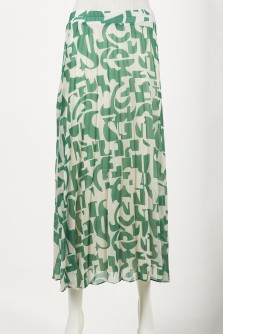 PLEATED SKIRT / GREEN