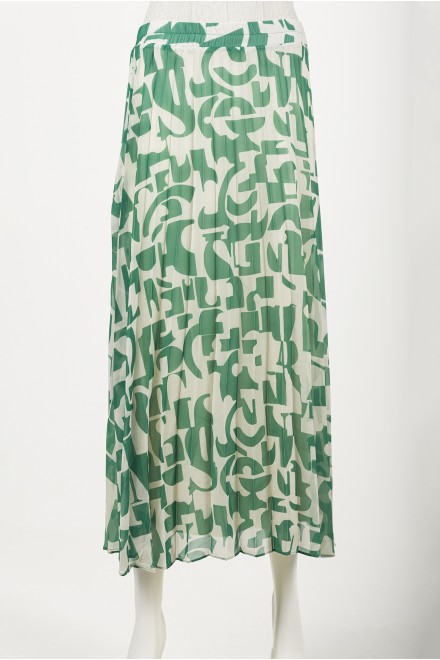 PLEATED SKIRT / GREEN