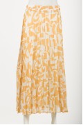 PLEATED SKIRT / YELLOW