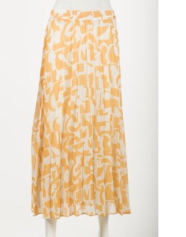 PLEATED SKIRT / YELLOW