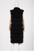 6716 FUR VEST / BLACK