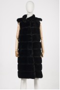 6716 FUR VEST / BLACK