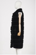 6716 FUR VEST / BLACK