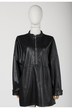 6818 LEATHER TUNIC / BLACK 