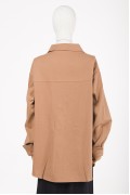 GABARDINE SHIRT / CAMEL 6858