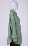 GABARDINE SHIRT / GREEN 6858