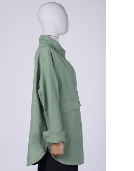 GABARDINE SHIRT / GREEN 6858