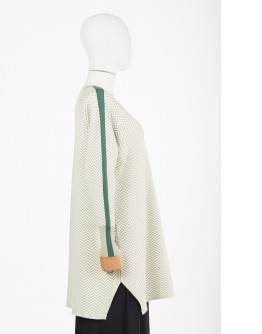 KNITWEAR V TUNIC /UNRIPE ALMOND 6766