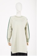 KNITWEAR V TUNIC /UNRIPE ALMOND 6766