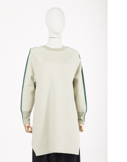 KNITWEAR V TUNIC /UNRIPE ALMOND 6766