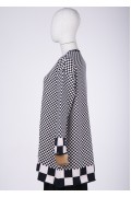 CUBE TUNIC / BLACK-ECRU 6873
