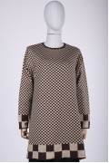 CUBE TUNIC / BROWN-BEIGE 6873