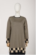 CUBE TUNIC / BLACK-BEIGE 6873