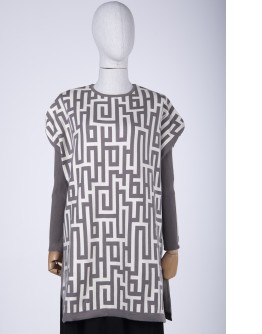 TUNIC /GRAY-ECRU 6872