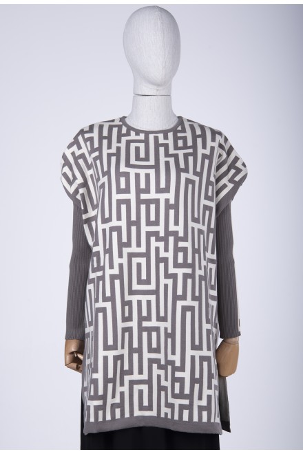 TUNIC /GRAY-ECRU 6872