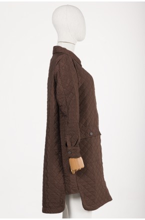 6879 LONG QUILTED SHIRT / BROWN