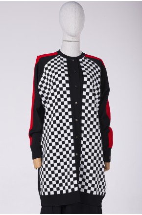 6891 CHECKED CARDIGAN 2 COLOR OPTIONS