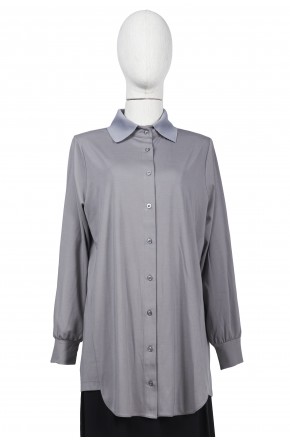  6926 MODAL COMBED COTTON SHIRT GRAY