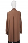 6926 MODAL COMBED COTTON SHIRT BROWN