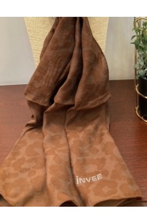 1329 BROWN  LEOPAR SHAWL